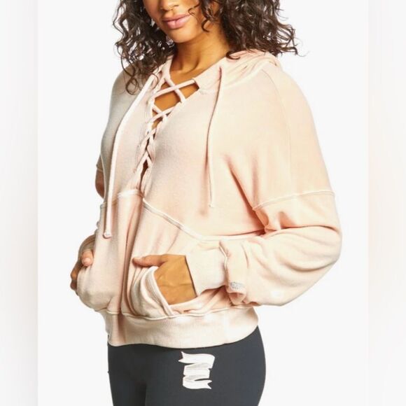 FP Movement By Free People Light Pink Believer Pullover Hoodie Sweatshirt - Picture 3 of 9